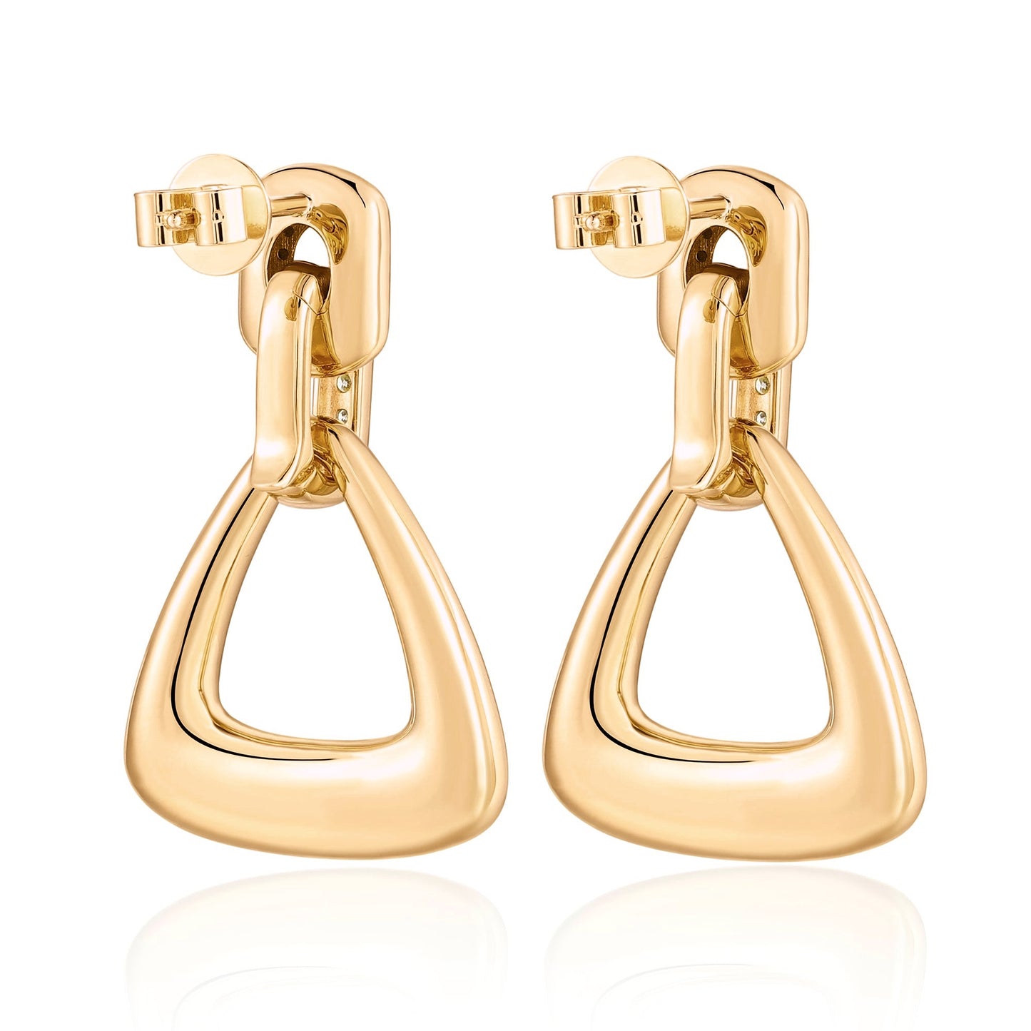 Carel 18K Triangle Hollow Earring