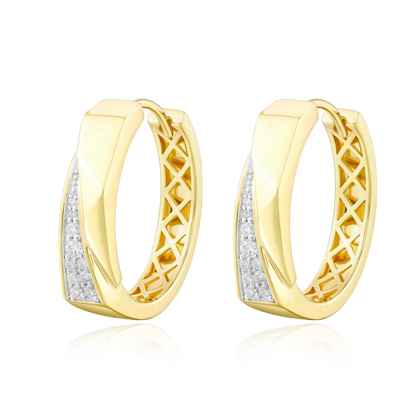 Carel 14K Geometric Diamond Earring