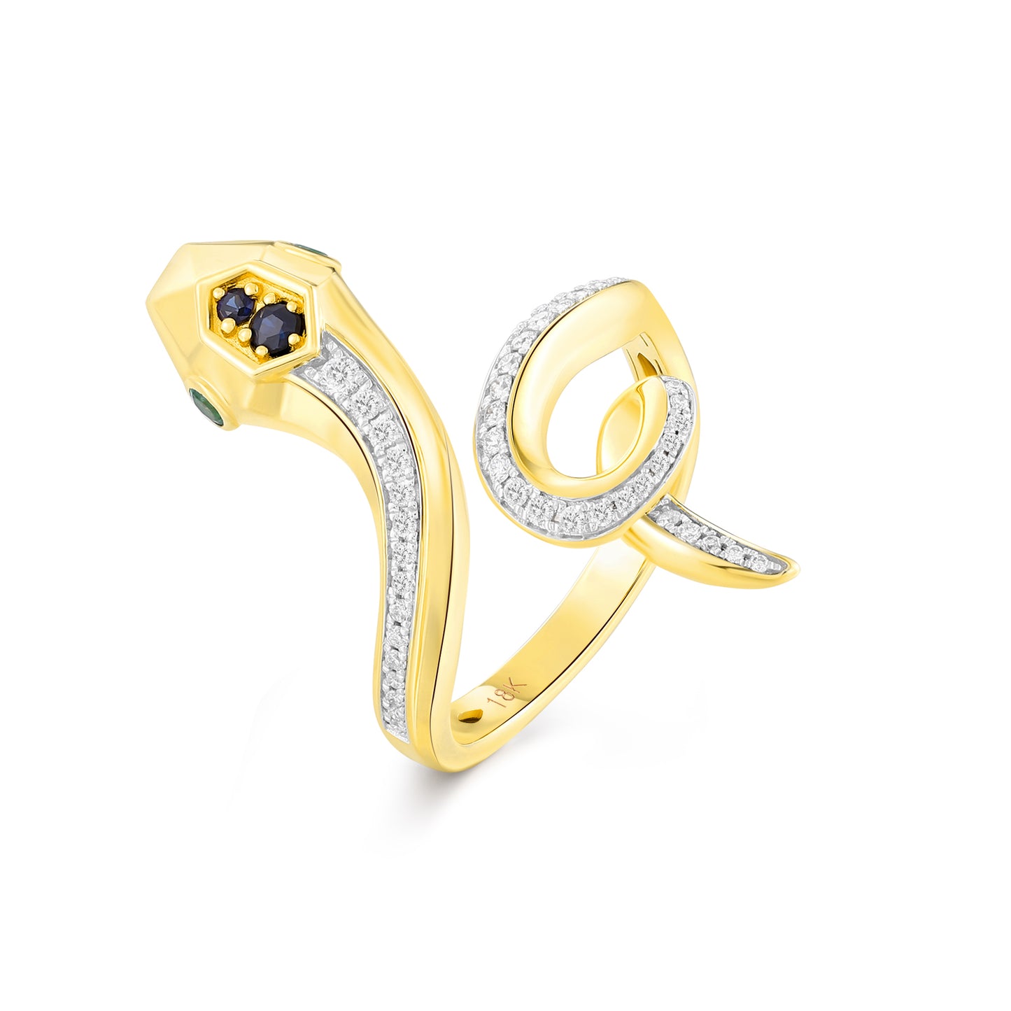 Carel 18K White Snake Ring