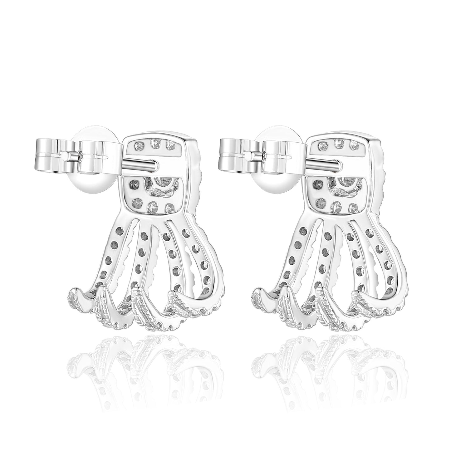 Carel 14K Claw Pave Diamond Earring