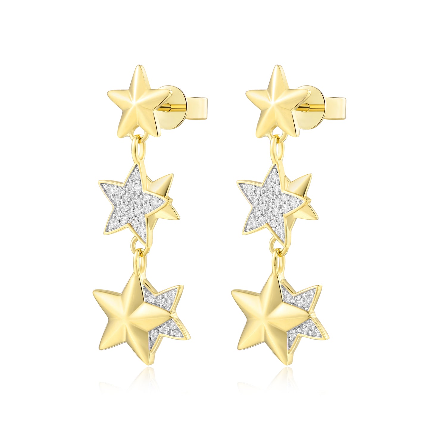 Carel 18K Star Diamond Earring