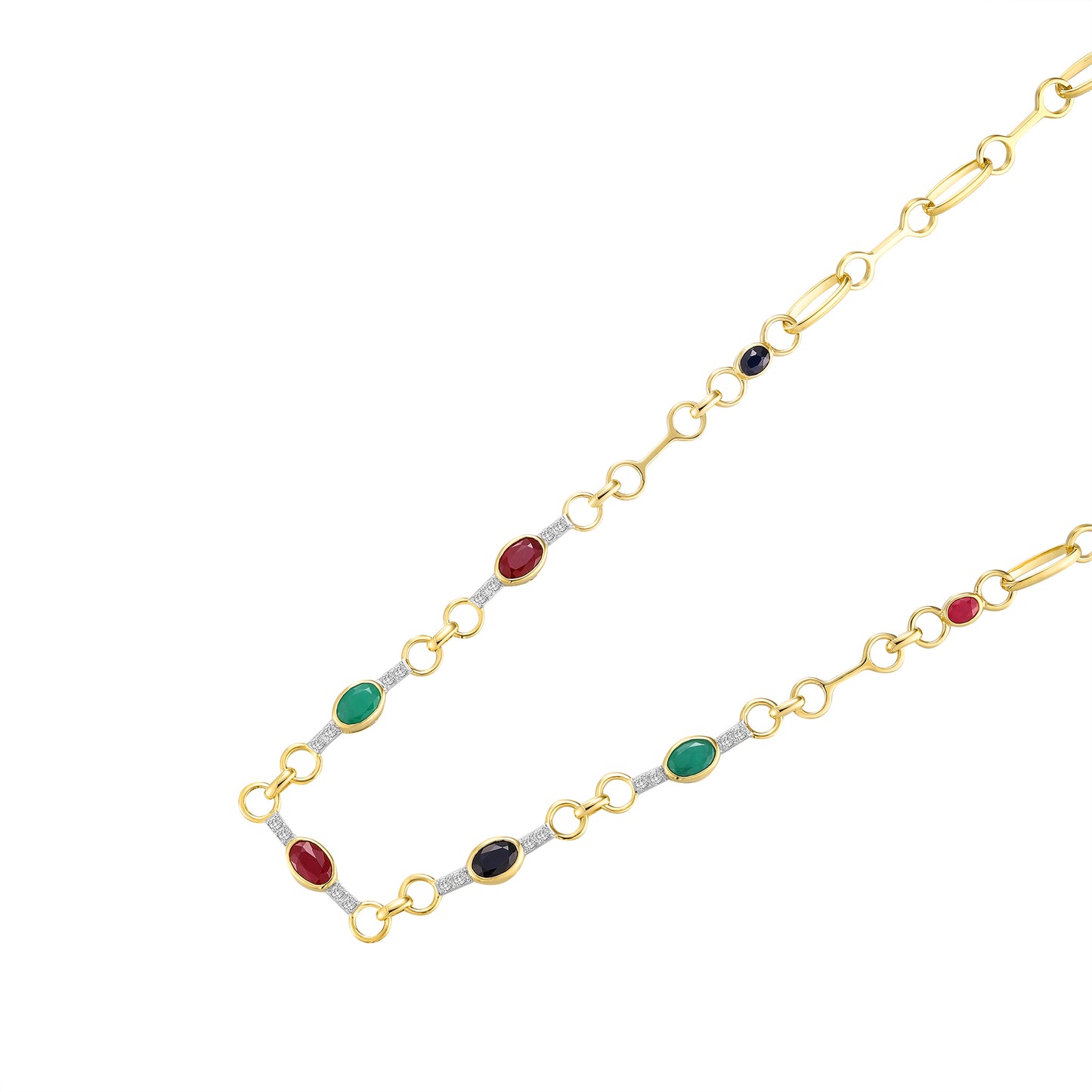 Carel 18K Coloured Gemstone Necklace