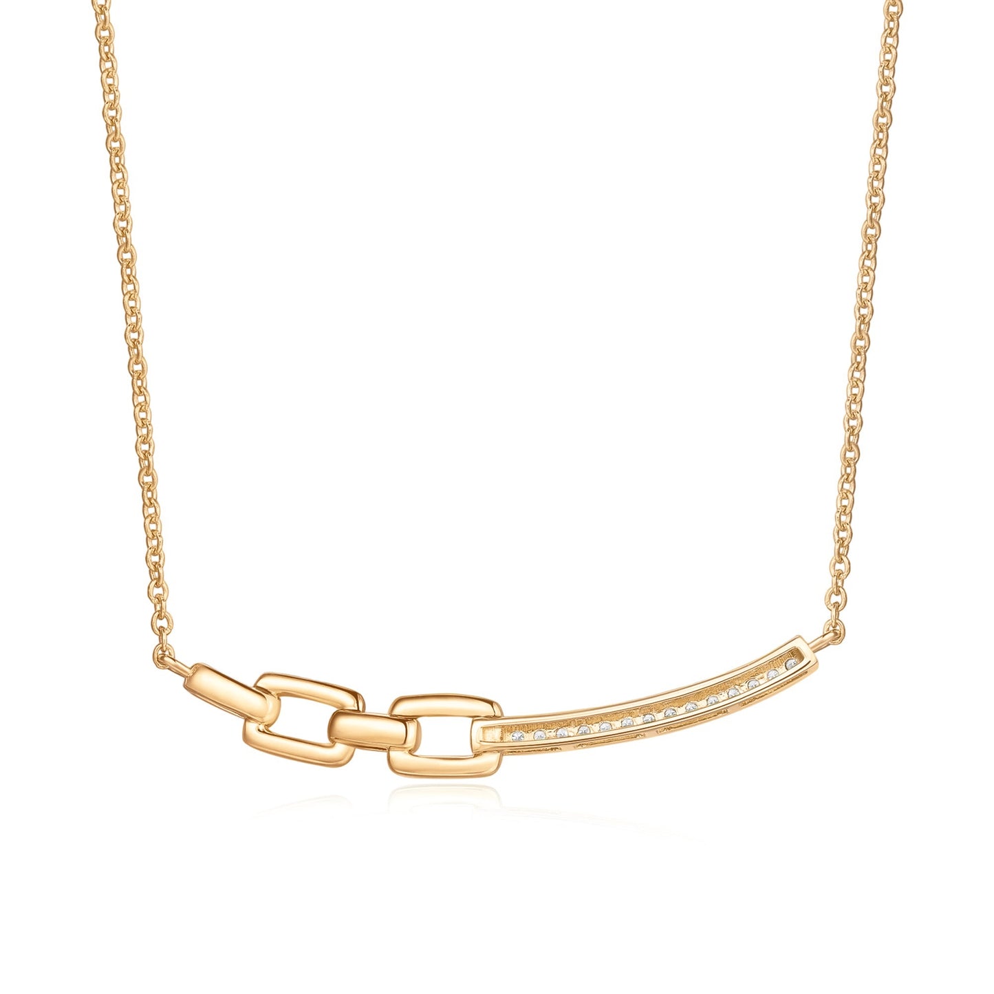 Carel 14K Chain Pave Diamond Pendant