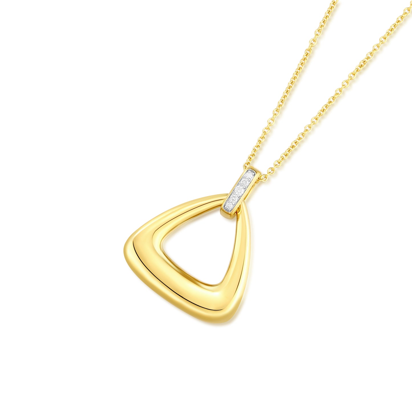 Carel 18K Triangle Hollow Pendant