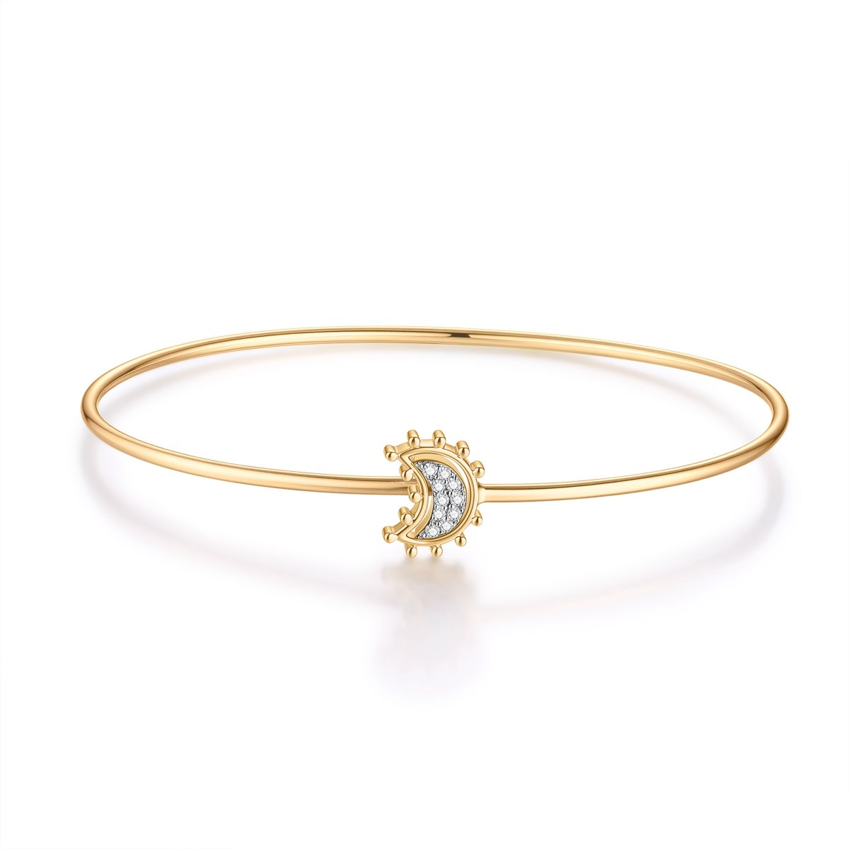 Carel 18K Diamond Moon Bangle