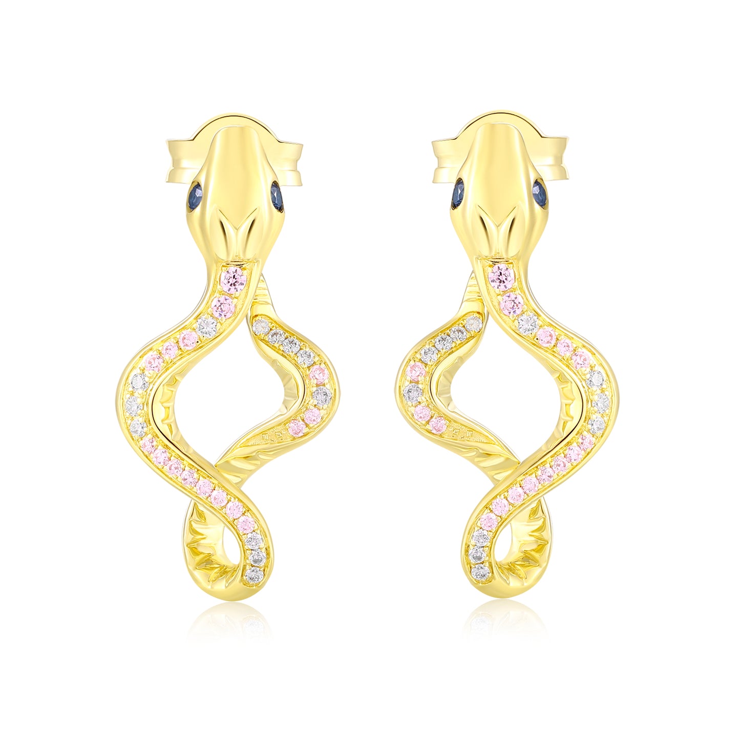 Carel 18K Snake Diamond Pierced Earring