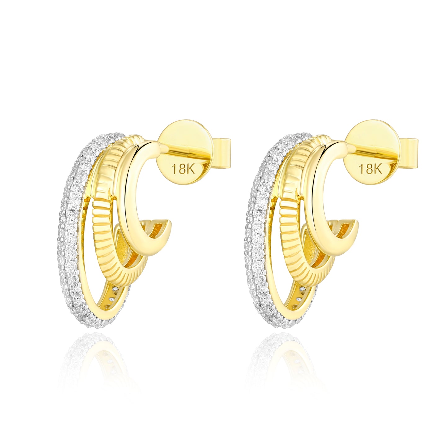 Carel 14K Twirl Diamond Earring