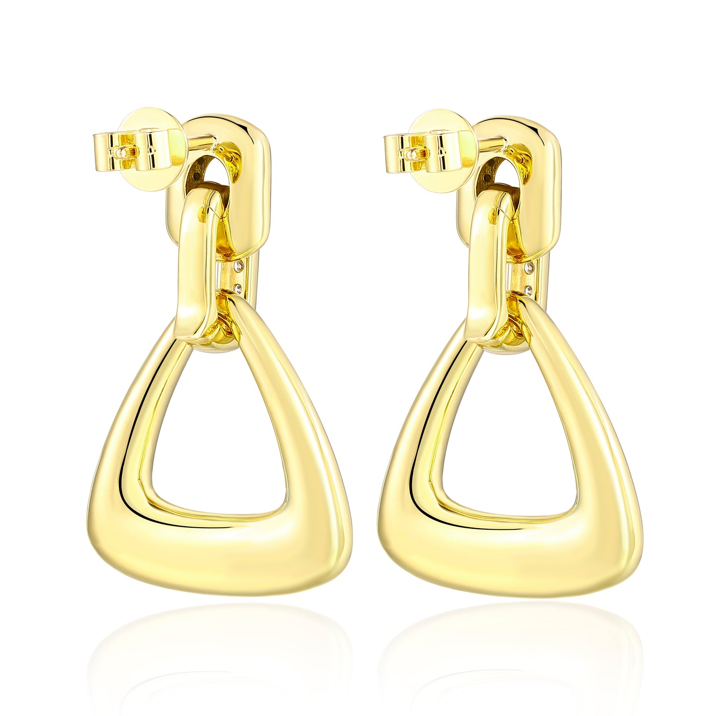 Carel 18K Triangle Hollow Earring