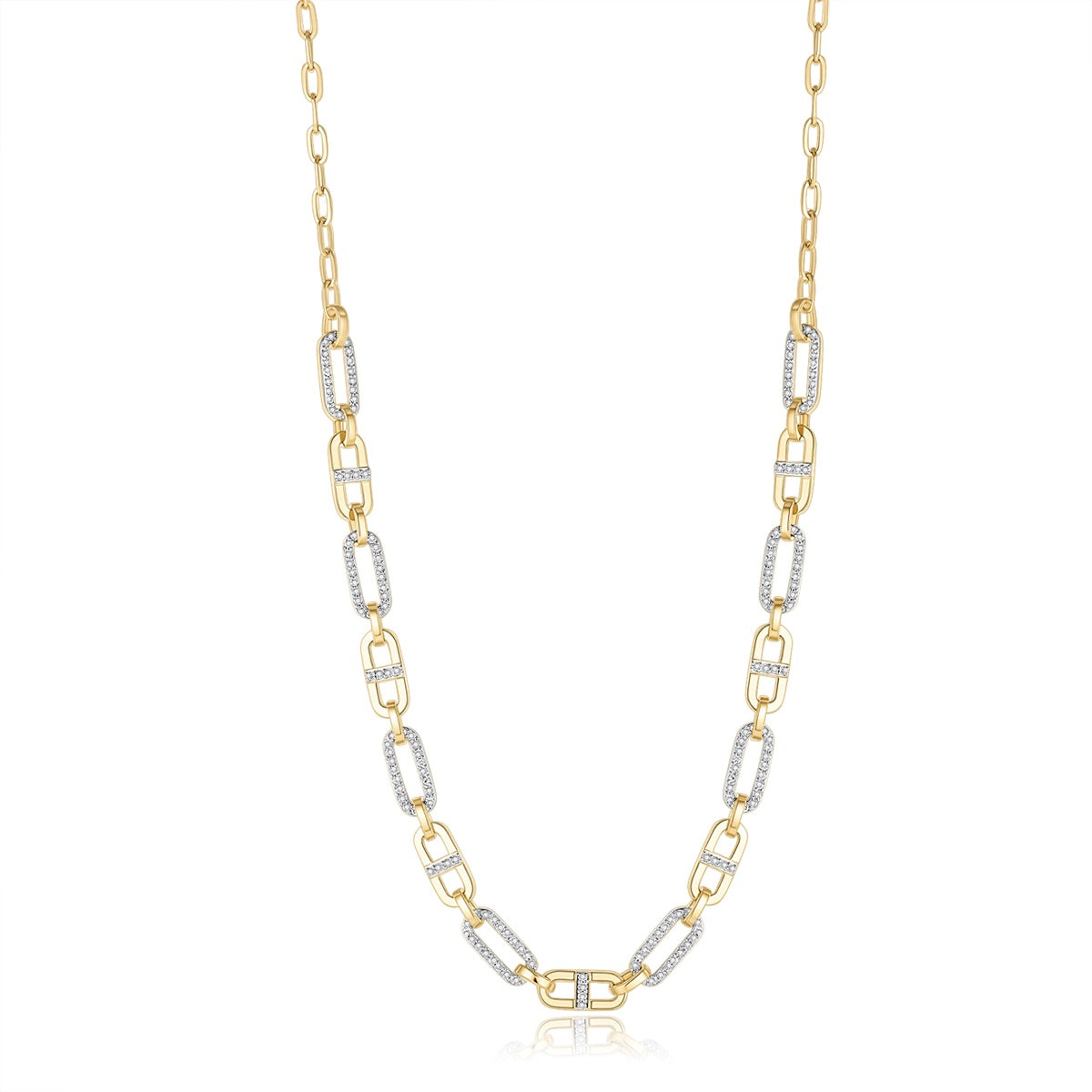 Carel 18K Diamond Paperclip Necklace