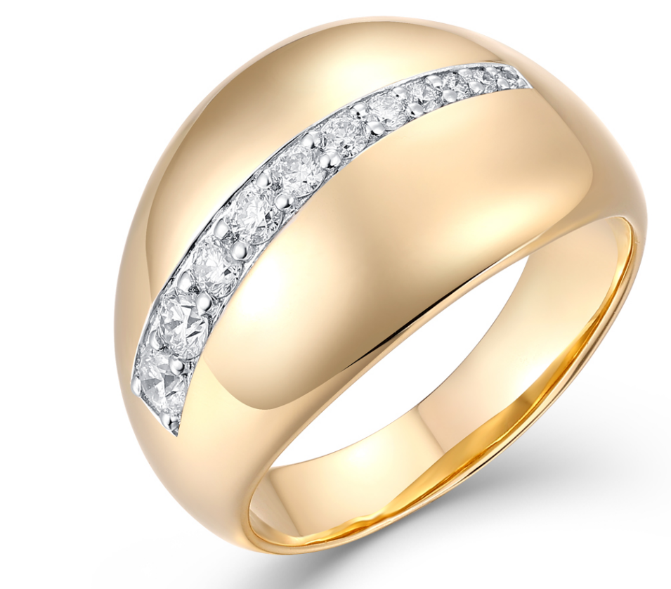 Carel 14K Link Shape Diamond Ring