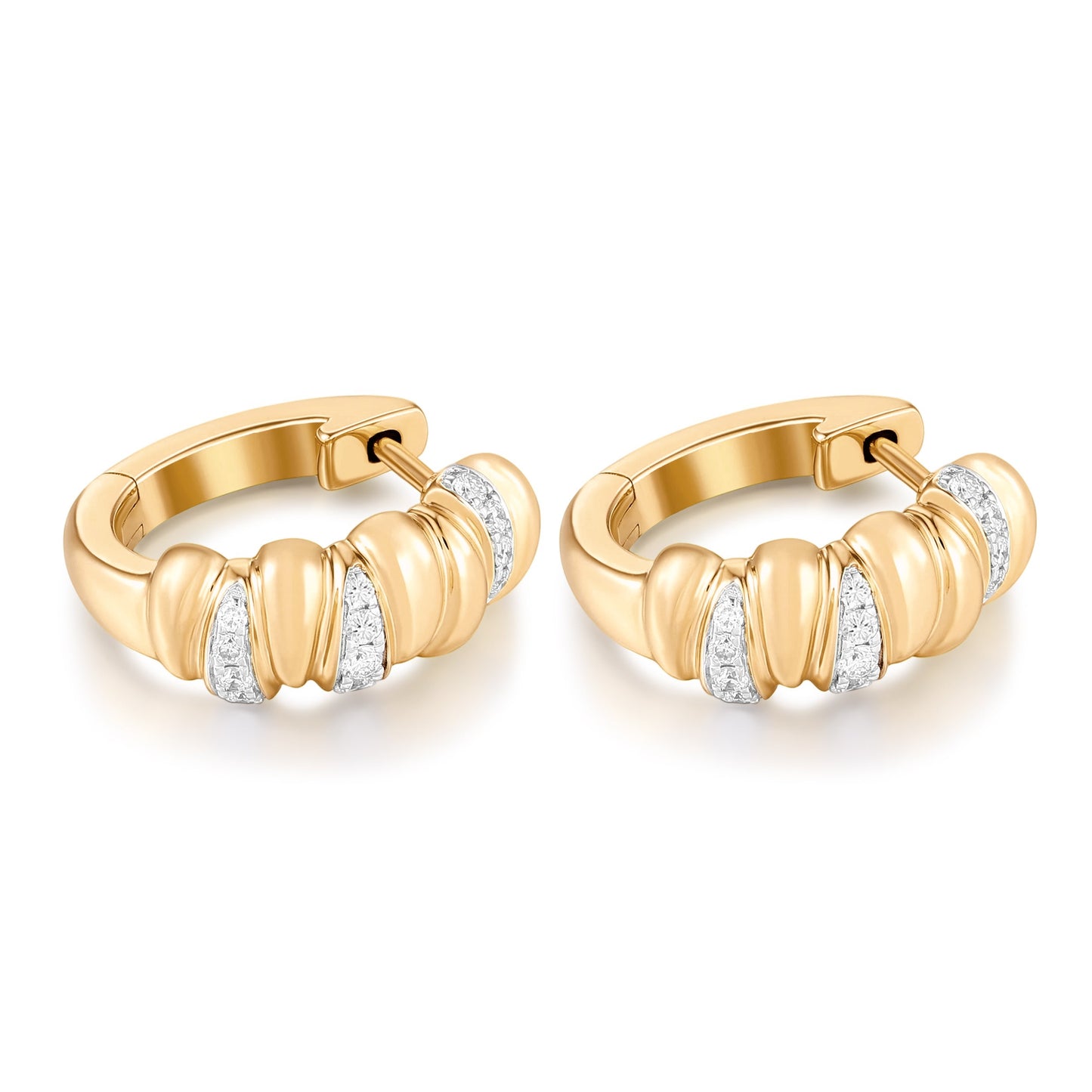 Carel 14K Spiral Diamond Earring