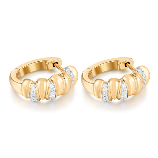 Carel 14K Spiral Diamond Earring