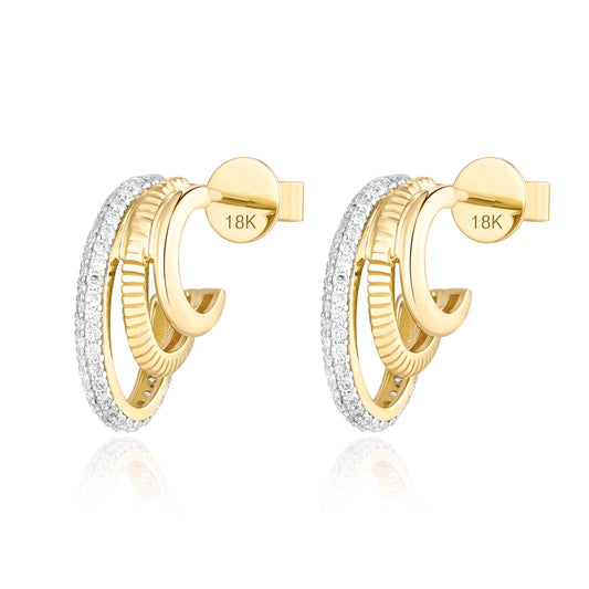 Carel 14K Twirl Diamond Earring