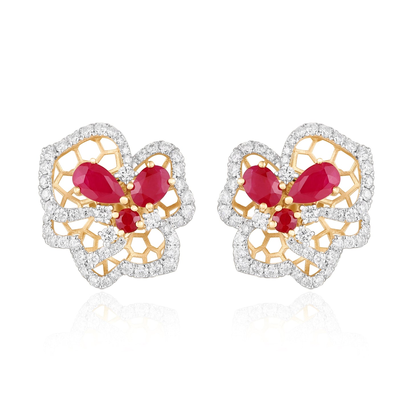 Carel 18K Floria Ruby Earrings