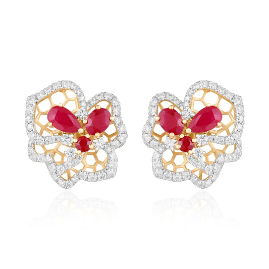 Carel 18K Floria Ruby Earrings