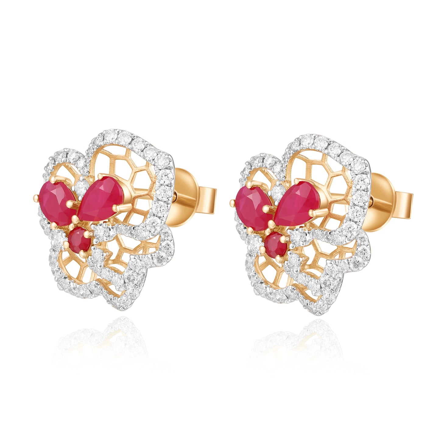 Carel 18K Floria Ruby Earrings