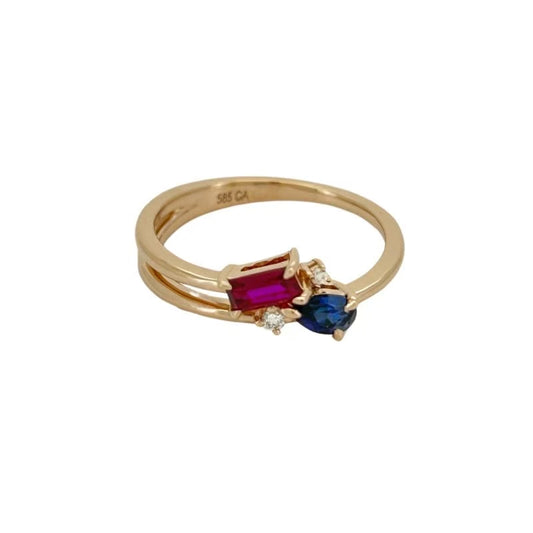 Carel 14K Classic Colour Gem Ring