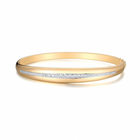 Carel 14K Link Shape Diamond Bangle