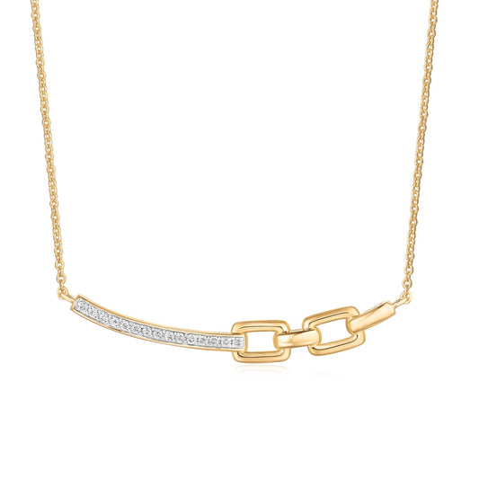 Carel 14K Chain Pave Diamond Pendant