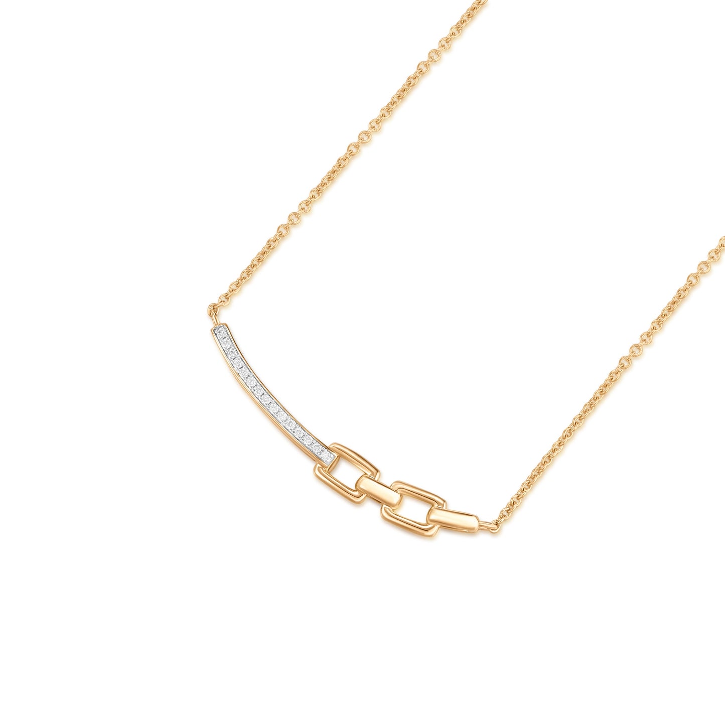 Carel 14K Chain Pave Diamond Pendant