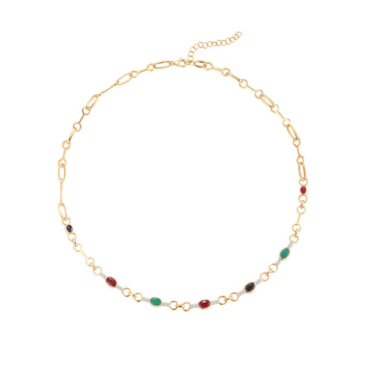 Carel 18K Coloured Gemstone Necklace
