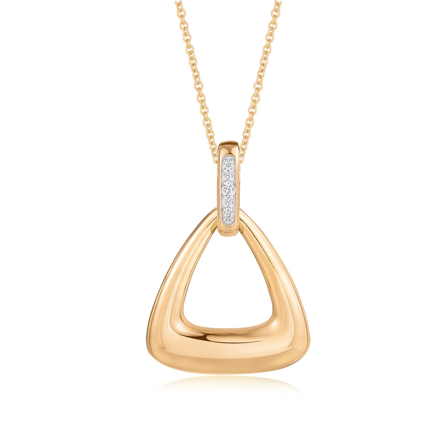 Carel 18K Triangle Hollow Pendant