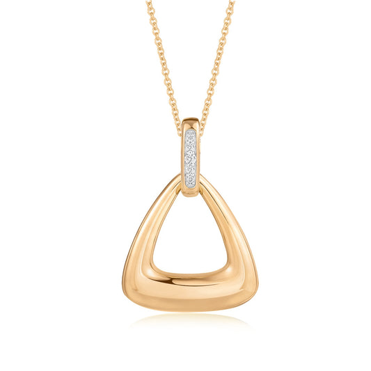 Carel 18K Triangle Hollow Pendant