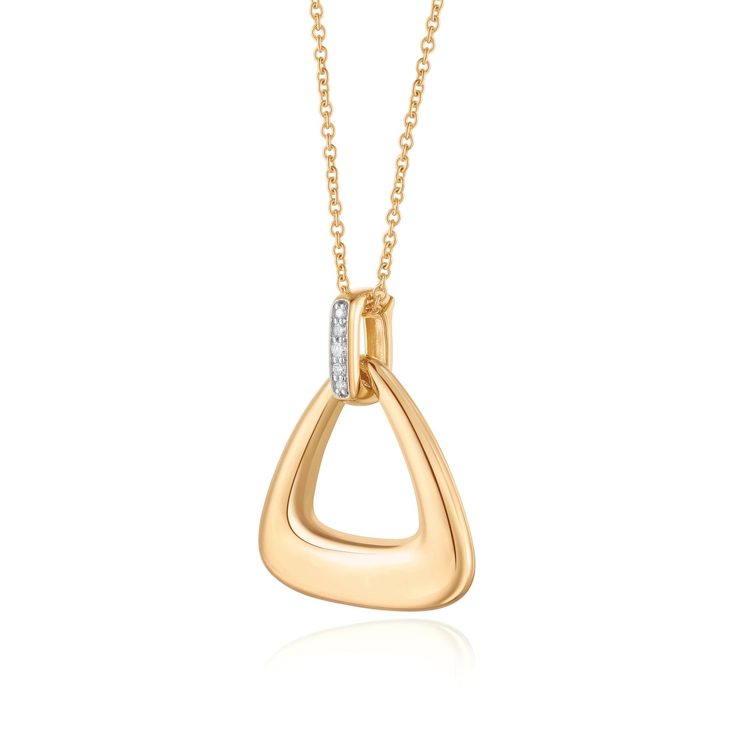 Carel 18K Triangle Hollow Pendant
