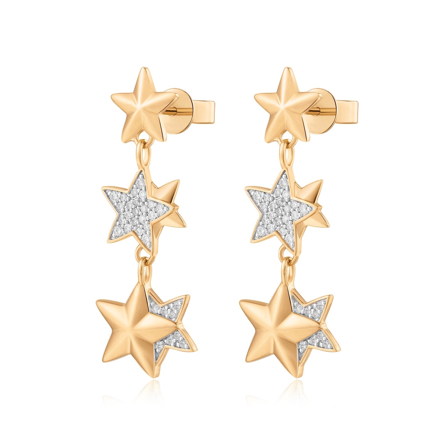 Carel 18K Star Diamond Earring