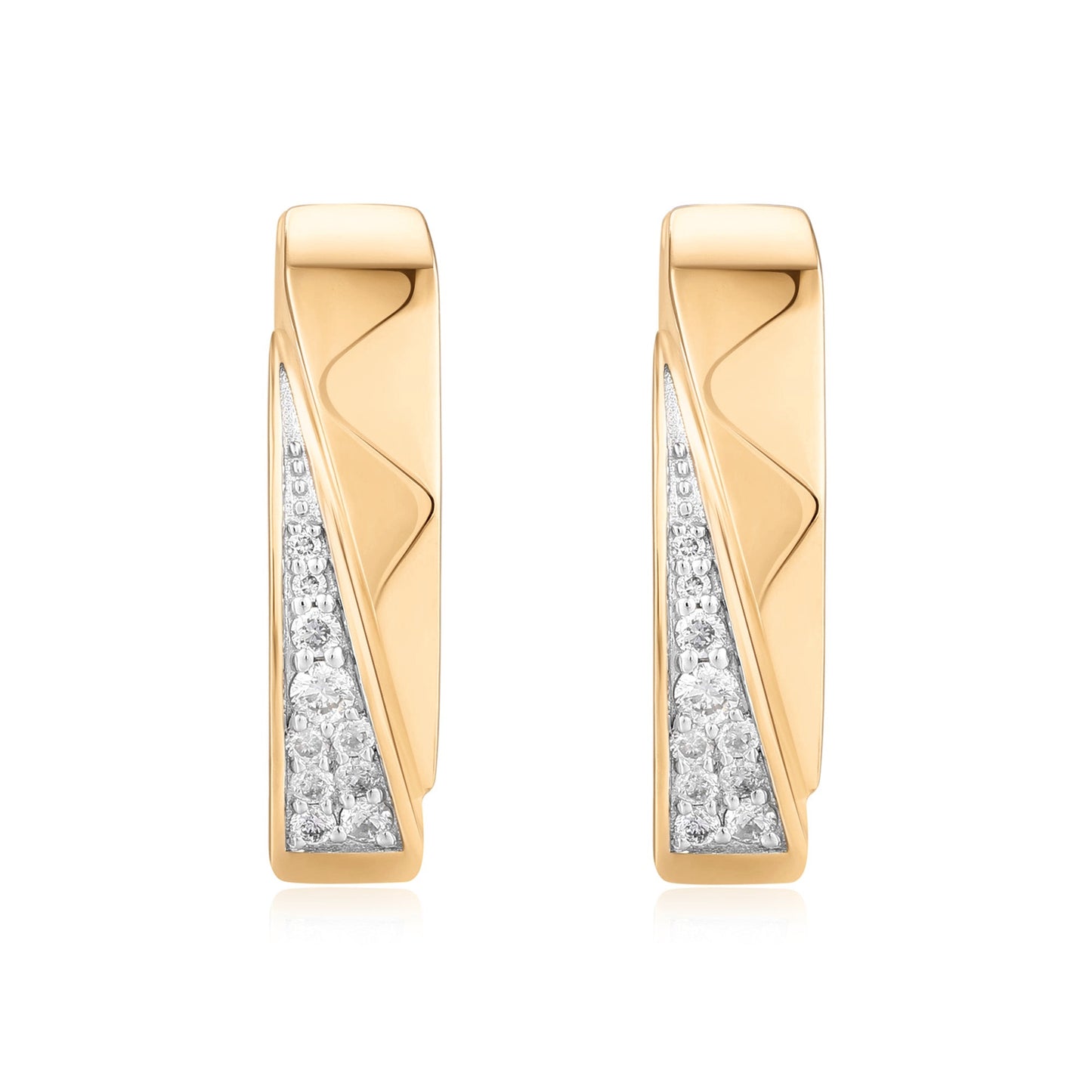Carel 14K Geometric Diamond Earring