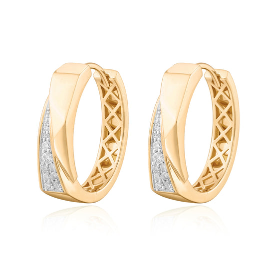 Carel 14K Geometric Diamond Earring