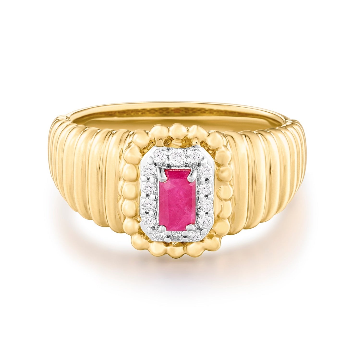 Carel 14K Octagon Cut Ruby Ring