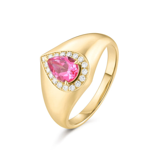 Carel 18K Tear Shape Ruby Ring