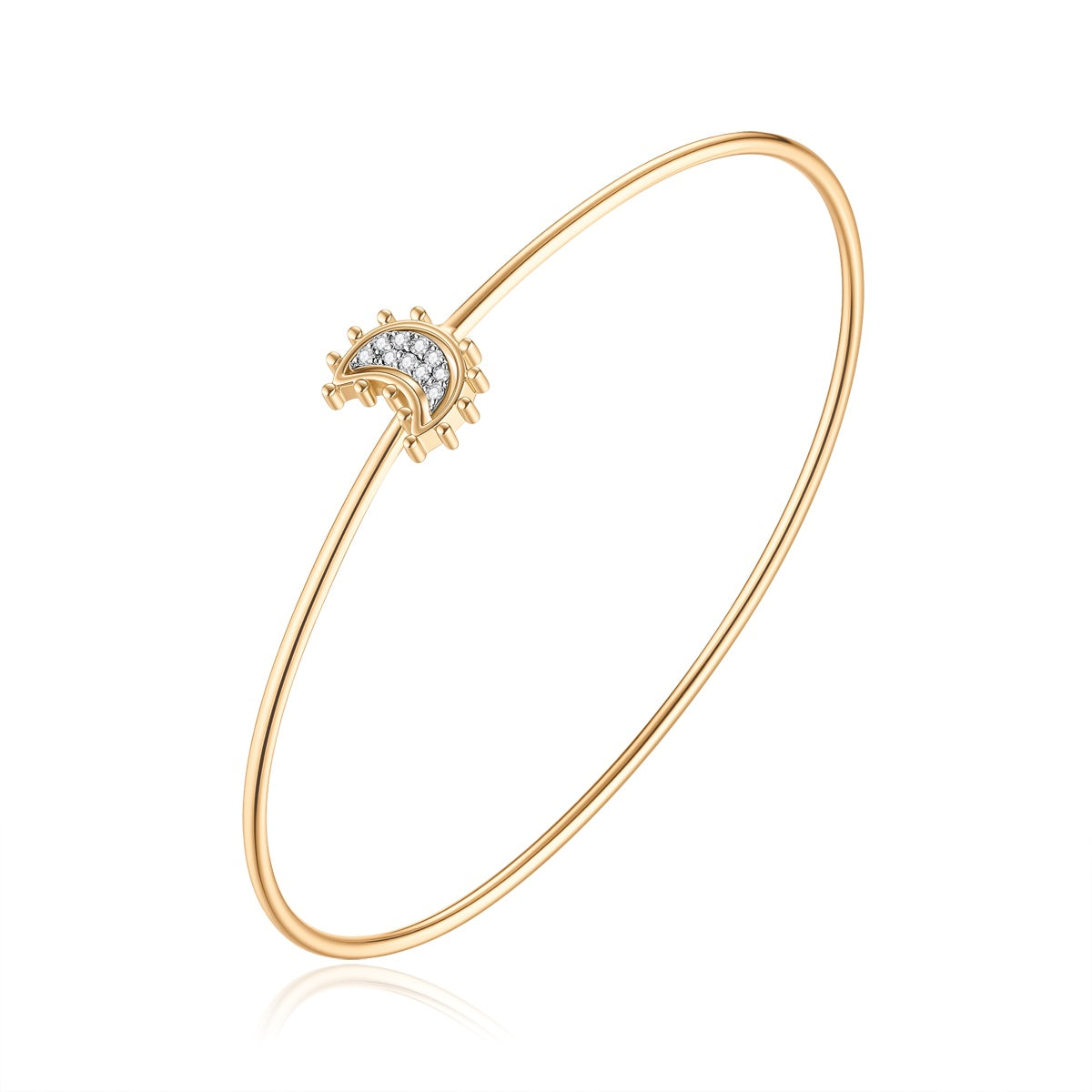 Carel 18K Diamond Moon Bangle