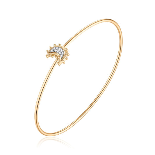 Carel 18K Diamond Moon Bangle