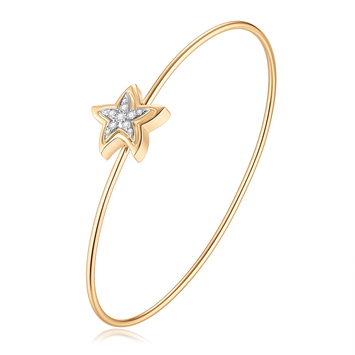 Carel 18K Diamon Star Bangle