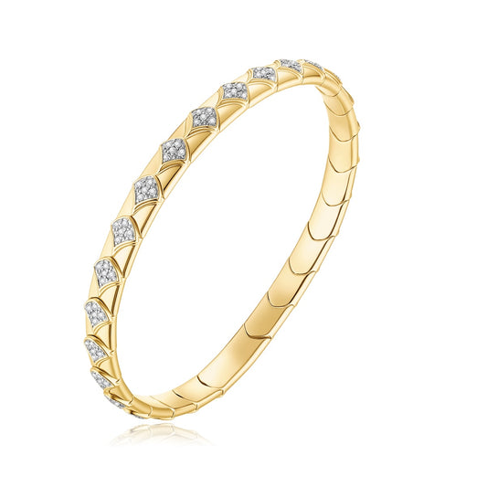 Carel 14K Diamond Elastic Force Bracelet