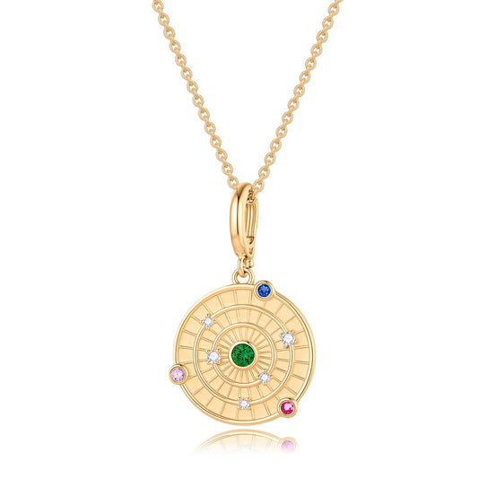 Carel 18K Diamond Gemstone Horoscope Pendant